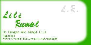 lili rumpl business card